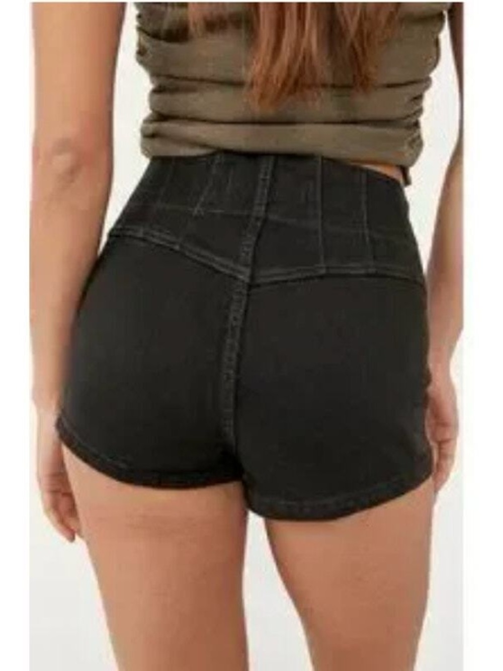 FREE PEOPLE JAYDE HIGH RISE MICRO DENIM SHORTS